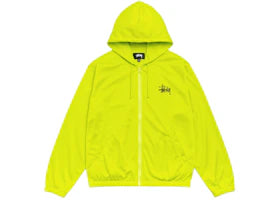 Stussy Athletic Mesh Zip Hoodie Safety Green - vue 360