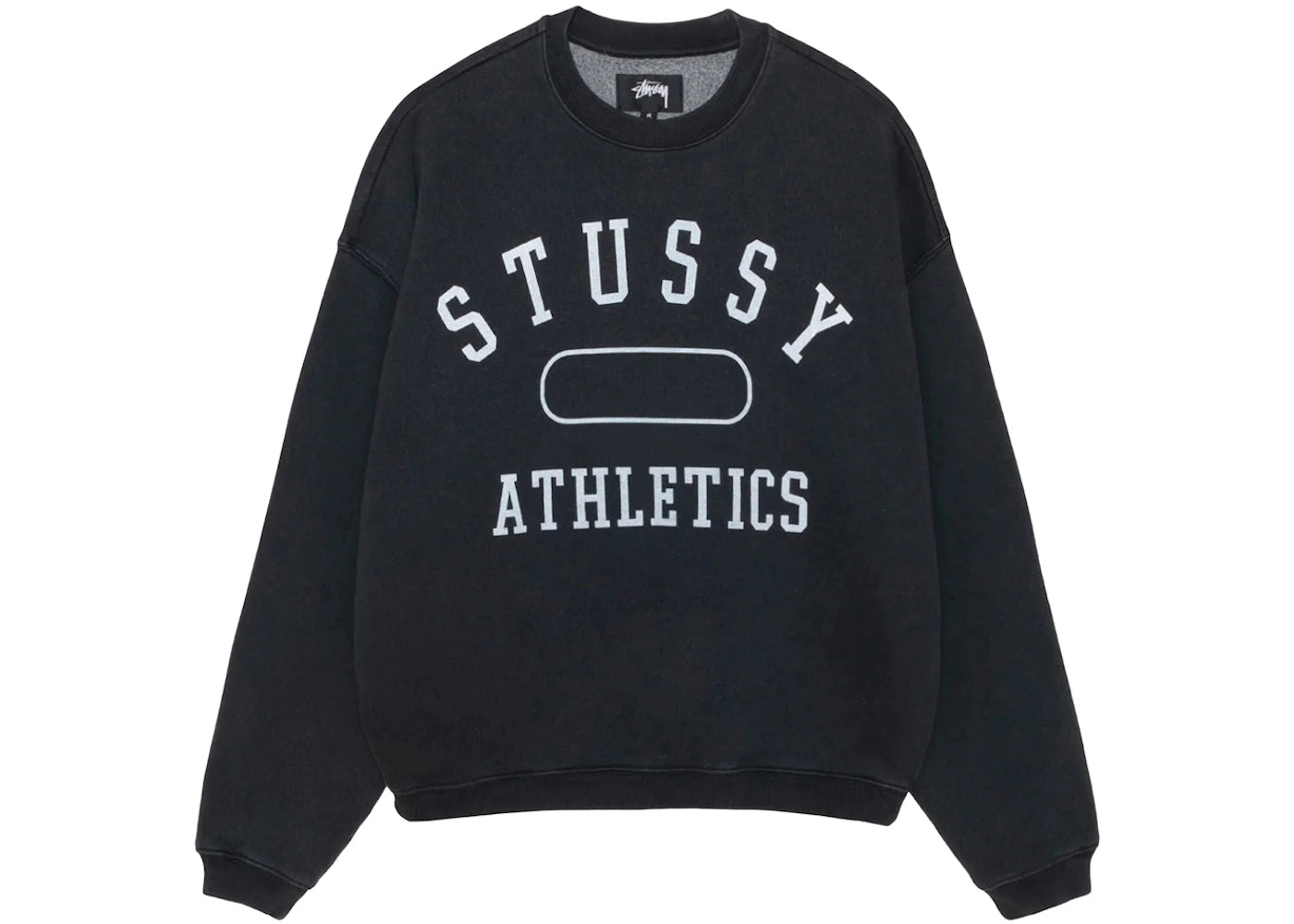 Stussy Athletics Crew Washed Black - vue secondaire A