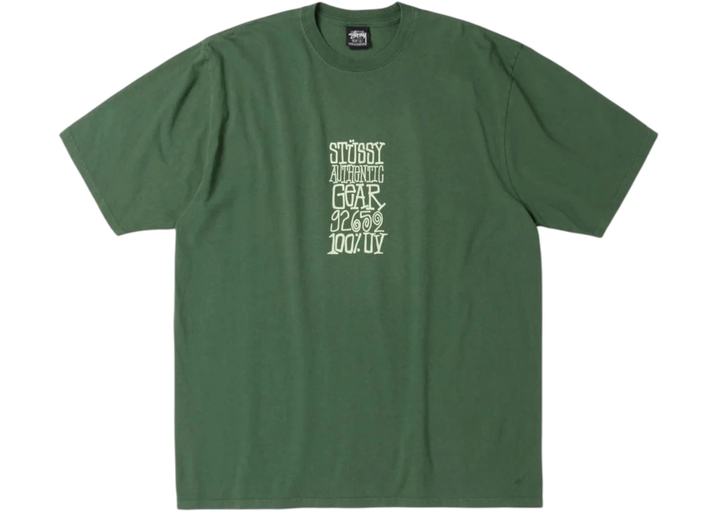 Stussy Authentic Gear Pigment Dyed Tee Pine - vue 360