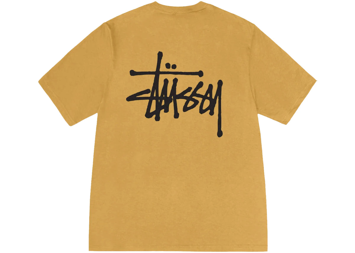 Stussy Basic Logo T-shirt Curry - vue secondaire A