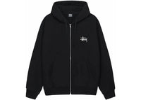 Stussy Basic Stussy Zip Hoodie Schwarz