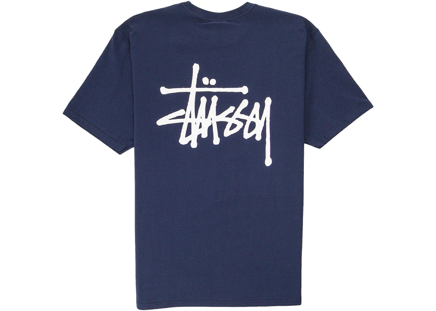 Stussy Basic T-shirt Navy - vue secondaire A