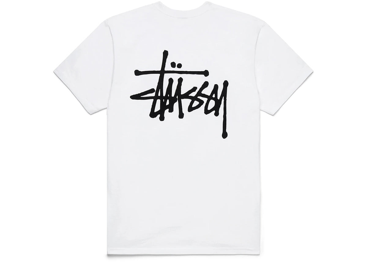 Stussy Basic T-Shirt Weiß - vue 360