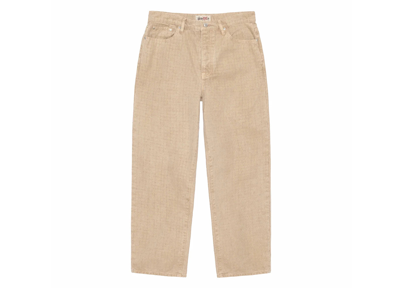Stussy Big Ol' Needlepunch Canvas Jean Khaki - vue secondaire A