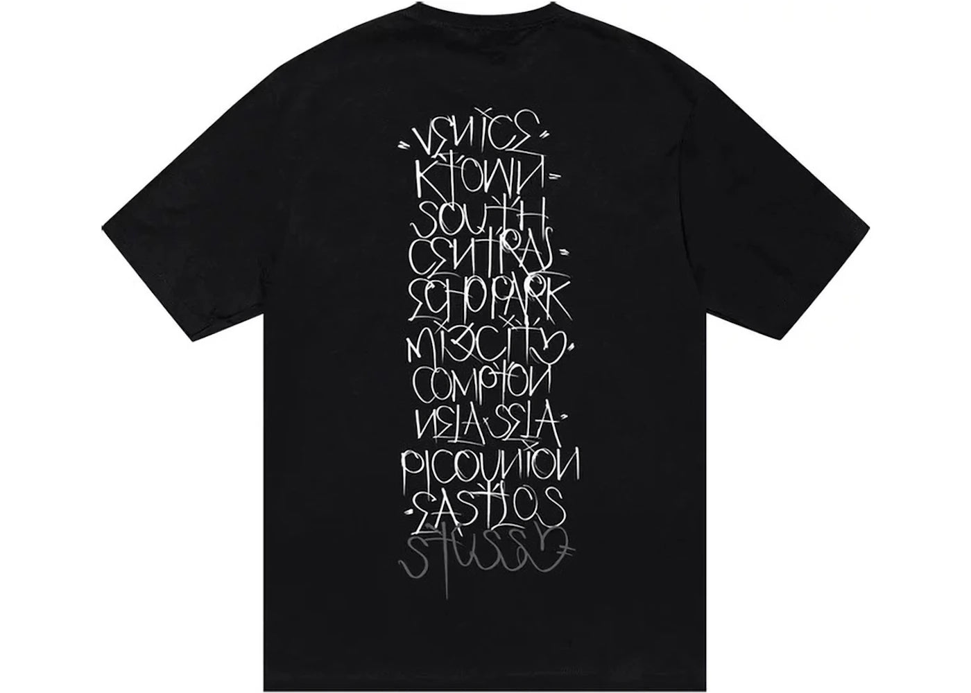Stussy Born X Raised Handstyles Tee Black - vue secondaire B
