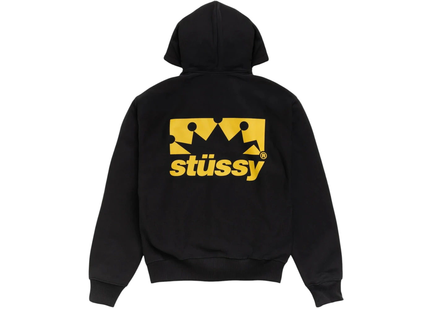 Stussy Box Crown Zip Hoodie Black - vue secondaire B