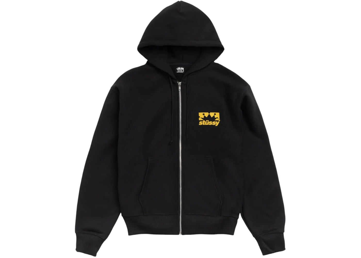 Stussy Box Crown Zip Hoodie Black - vue secondaire A