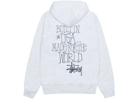 Stussy Built In USA Hoodie Ash Heather