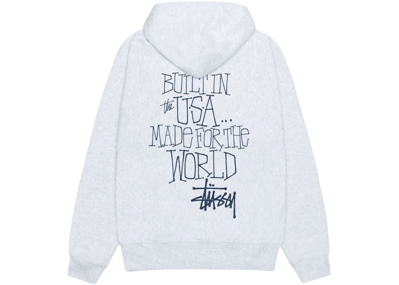 Stussy Built In USA Hoodie Ash Heather - vue secondaire A