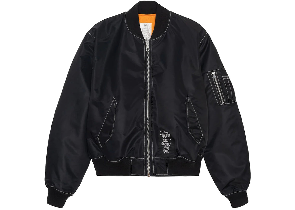 Stussy Built Reversible Bomber Jacket Black - vue secondaire A
