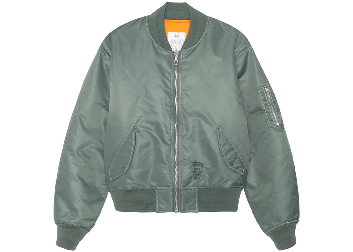 Stussy Built Reversible Bomber Jacket Green - vue secondaire A