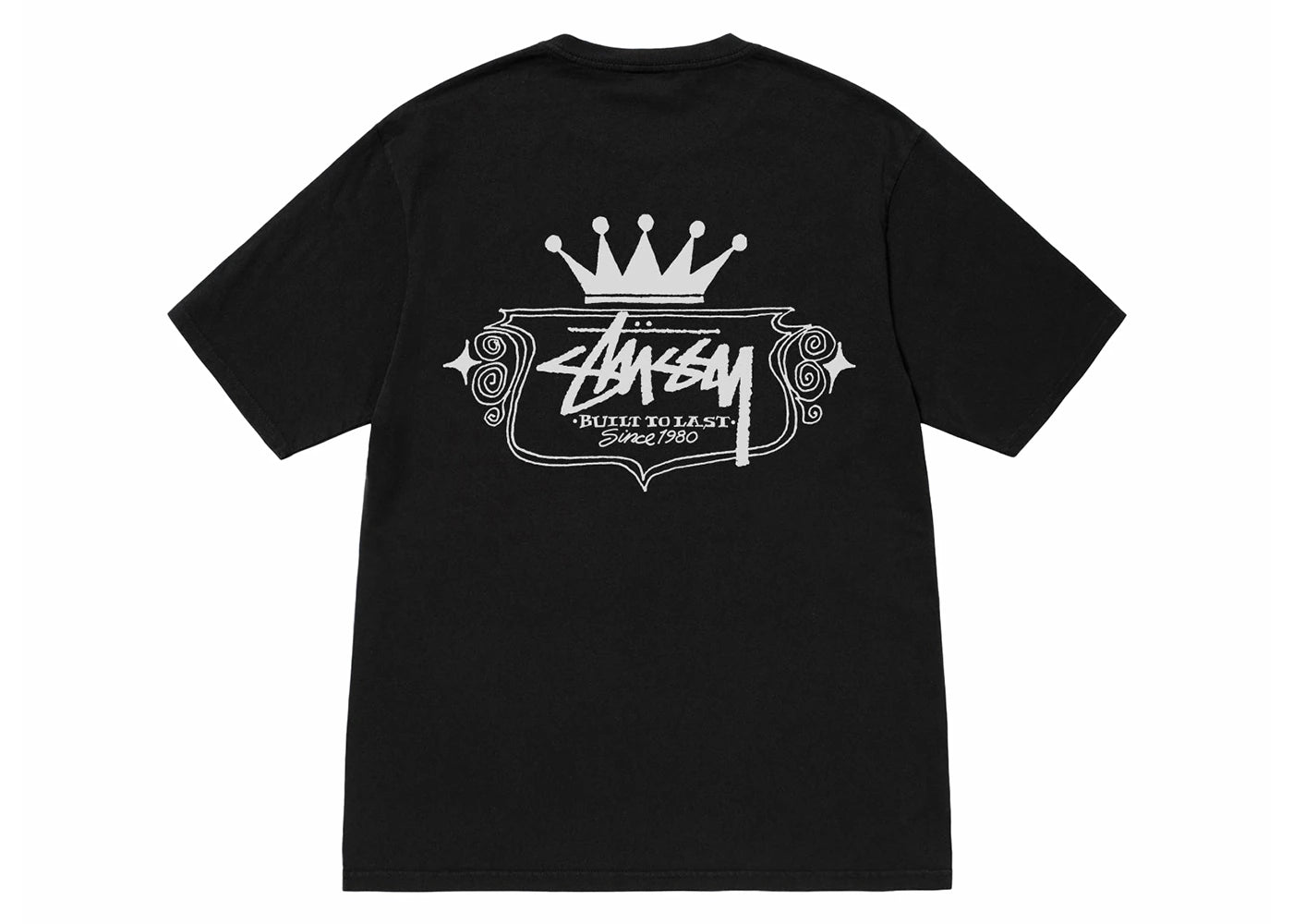 Stussy Built To Last Pigment Dyed Tee Black - vue secondaire A