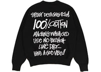 Stussy Care Label Sweater Black