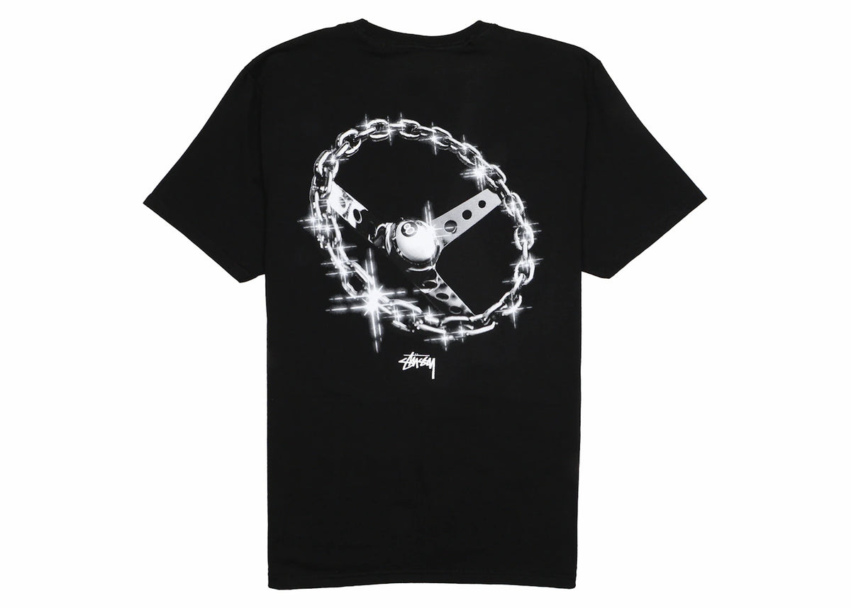 Stussy Chain-Link T-shirt Black - vue 360