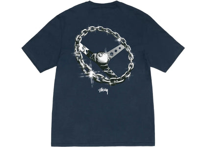 Stussy Chain-Link T-shirt Navy - apparel view 2