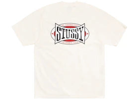 Stussy Champion Oval Pigment Dyed Tee Natural - vue 360