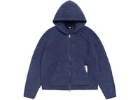 Stussy Chunky Knit Zip Hoodie (FW25) Blue