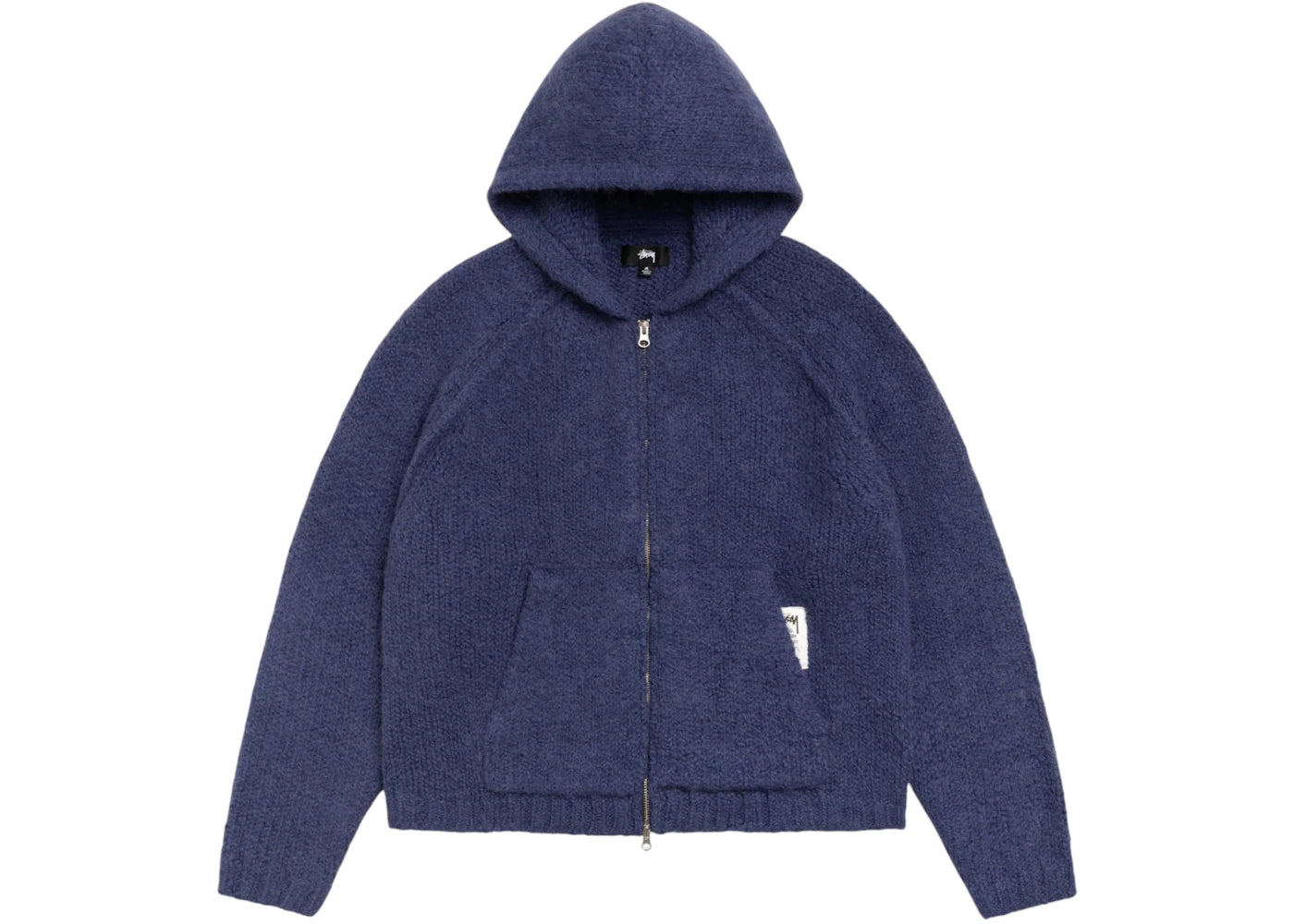 Stussy Chunky Knit Zip Hoodie (FW25) Blue - vue secondaire A