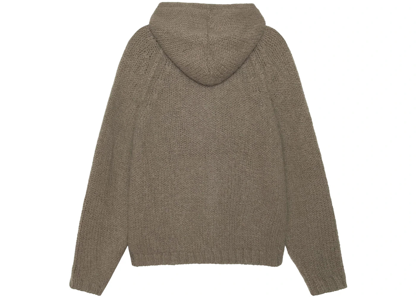 Stussy Chunky Knit Zip Hoodie Fossil - vue secondaire B