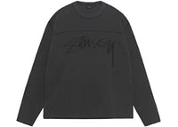 Stussy Cotton Football Pigment Dyed Crew Washed Black