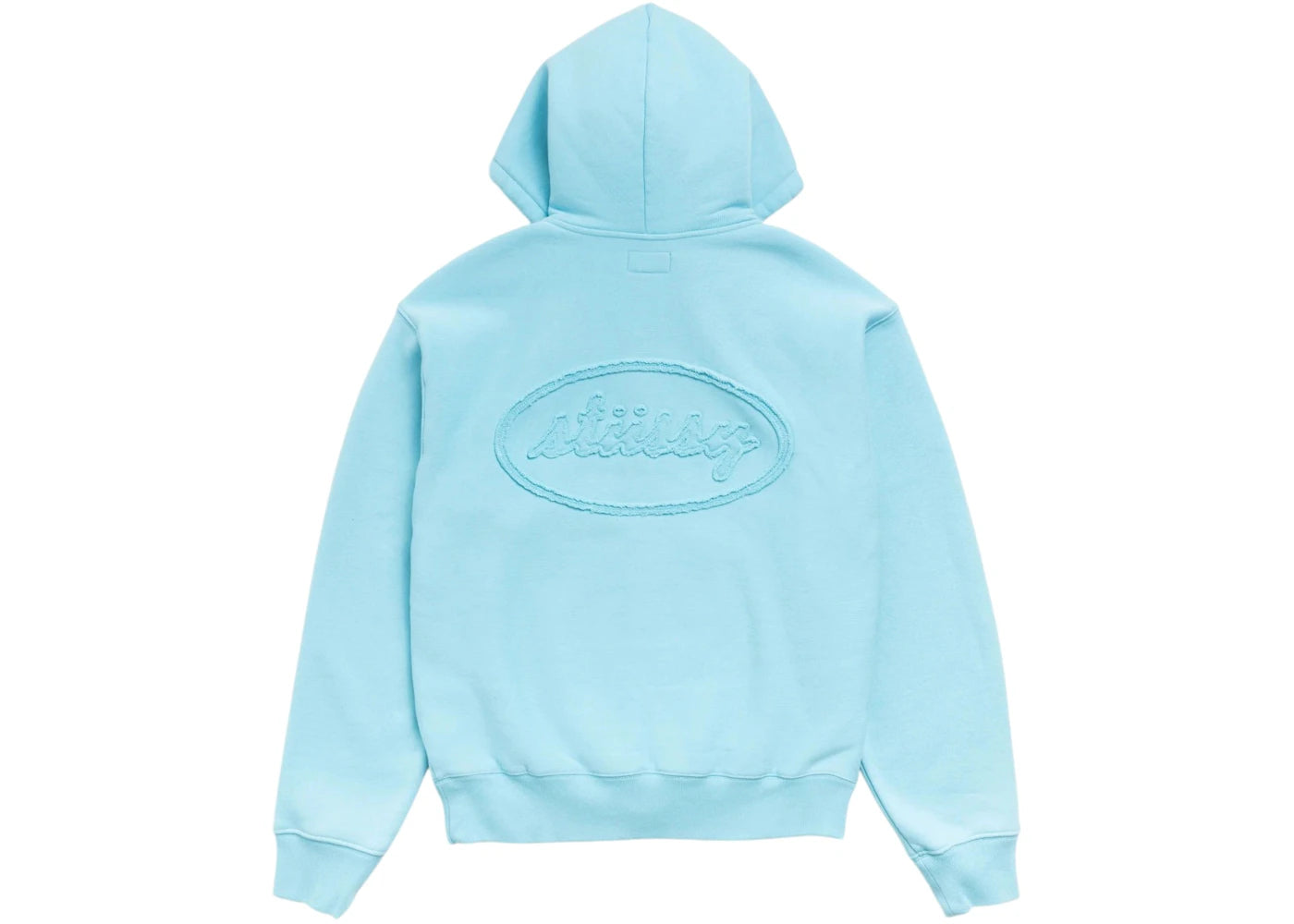 Stussy Cursive Applique Zip Hoodie Aqua - vue secondaire B