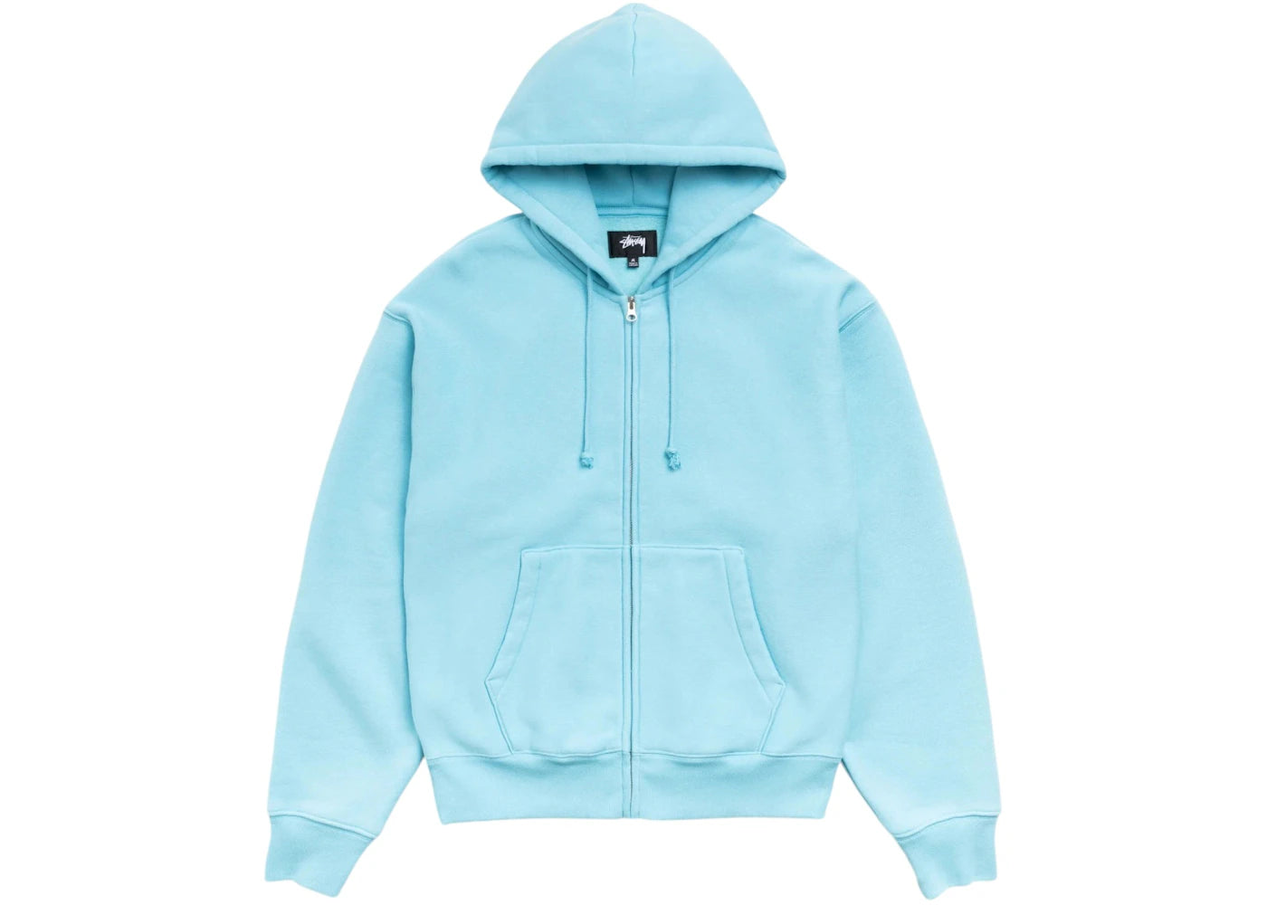 Stussy Cursive Applique Zip Hoodie Aqua - vue secondaire A