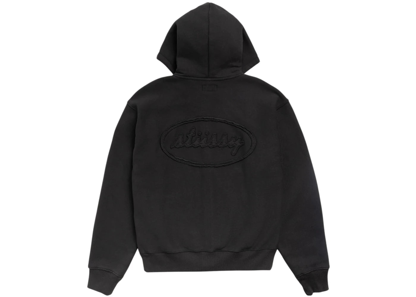 Stussy Cursive Applique Zip Hoodie Black - vue secondaire B