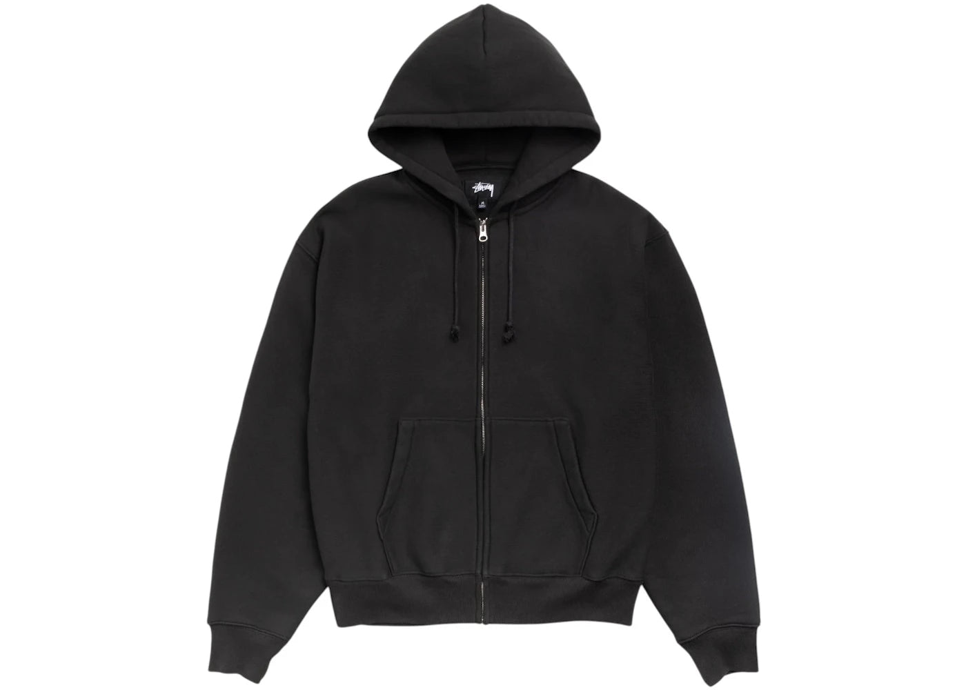 Stussy Cursive Applique Zip Hoodie Black - vue secondaire A