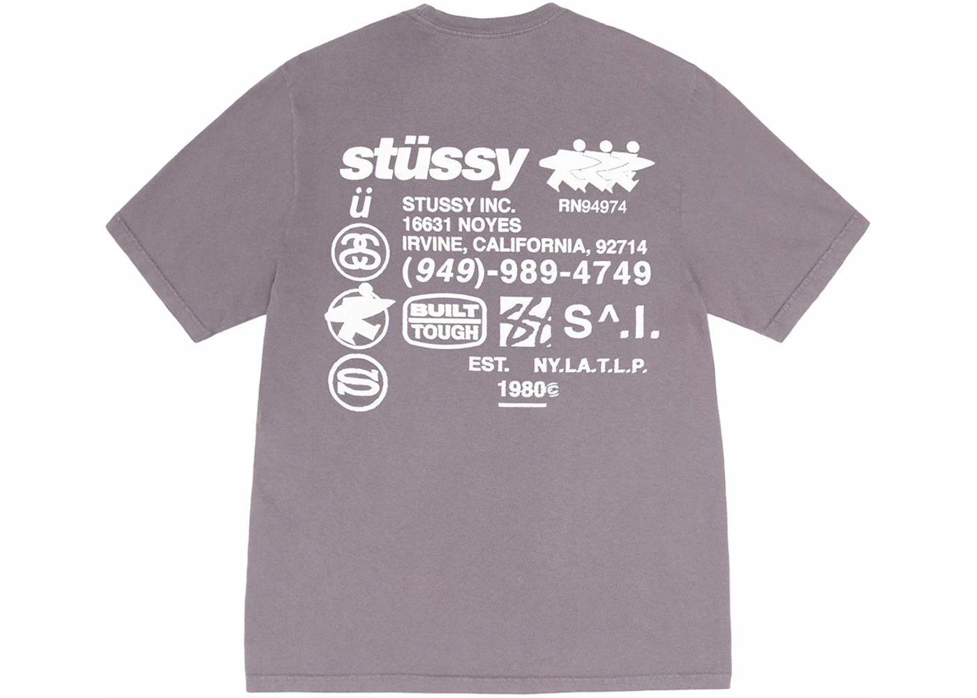 Stussy DNA Pigment Dyed Tee Shark - vue 360