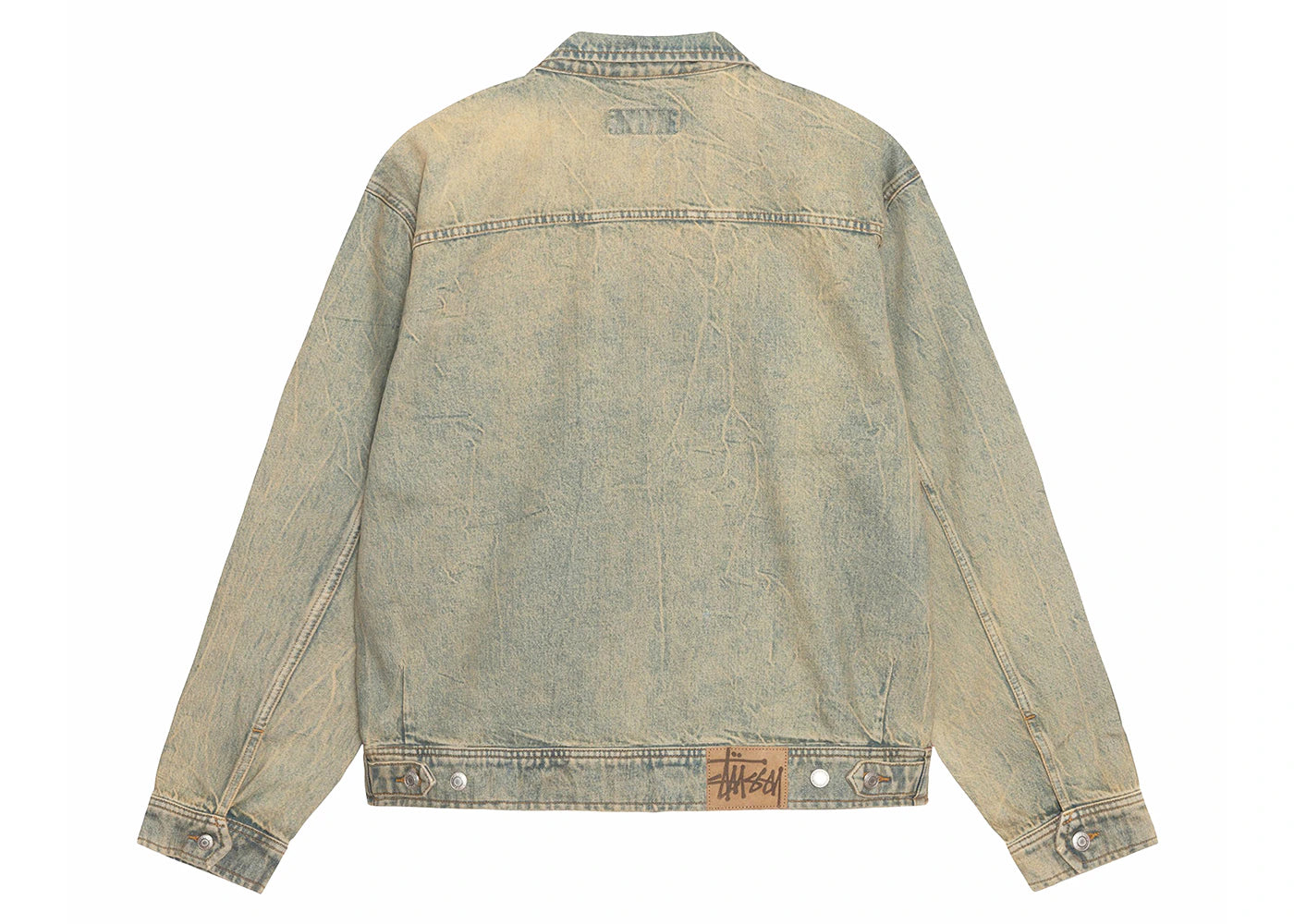 Stussy Denim Zip Work Jacket Beach Wash - vue secondaire B