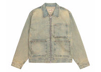 Stussy Denim Zip Work Jacket Beach Wash