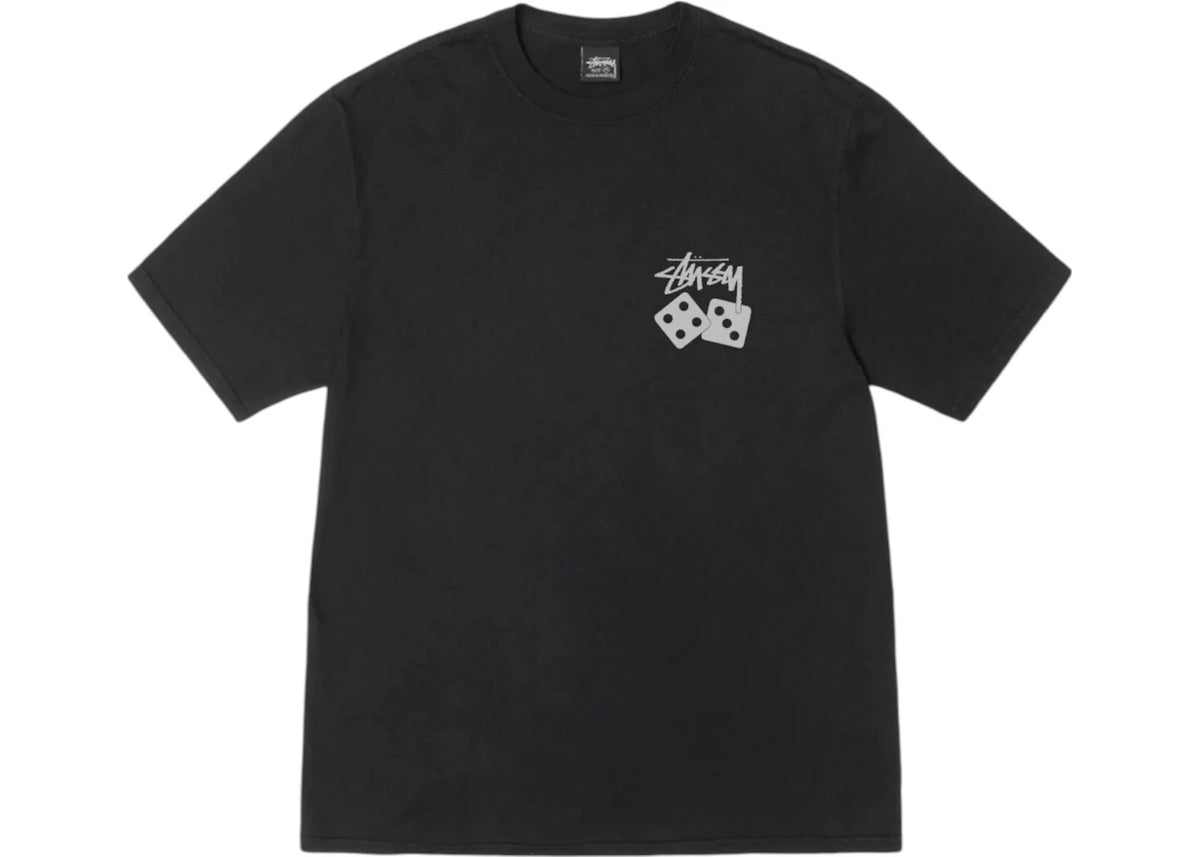 Stussy Dice Pigment Dyed Tee Black - vue secondaire B