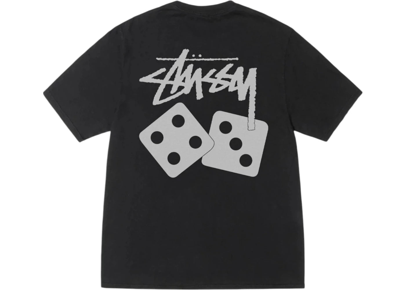 Stussy Dice Pigment Dyed Tee Black - vue secondaire A