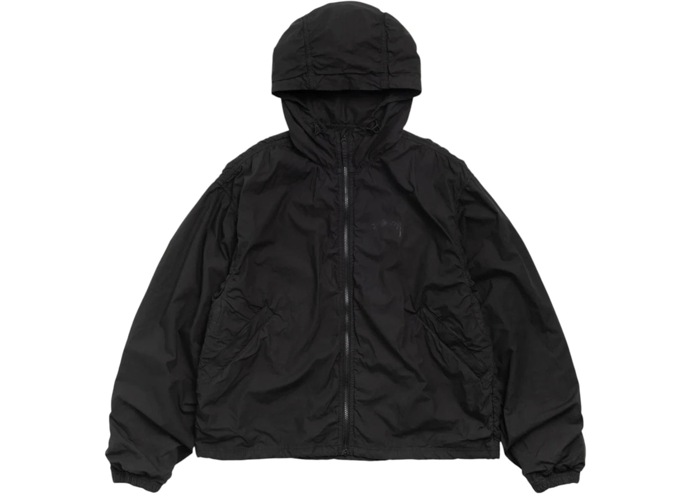 Stussy Double Cotton Hooded Jacket Black - vue secondaire A