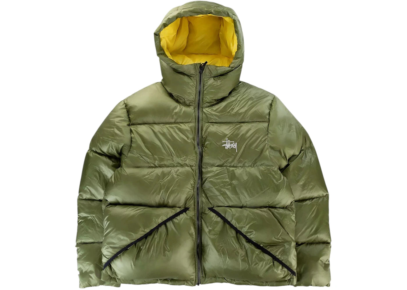Stussy Down Micro Ripstop Parka Olive - vue 360