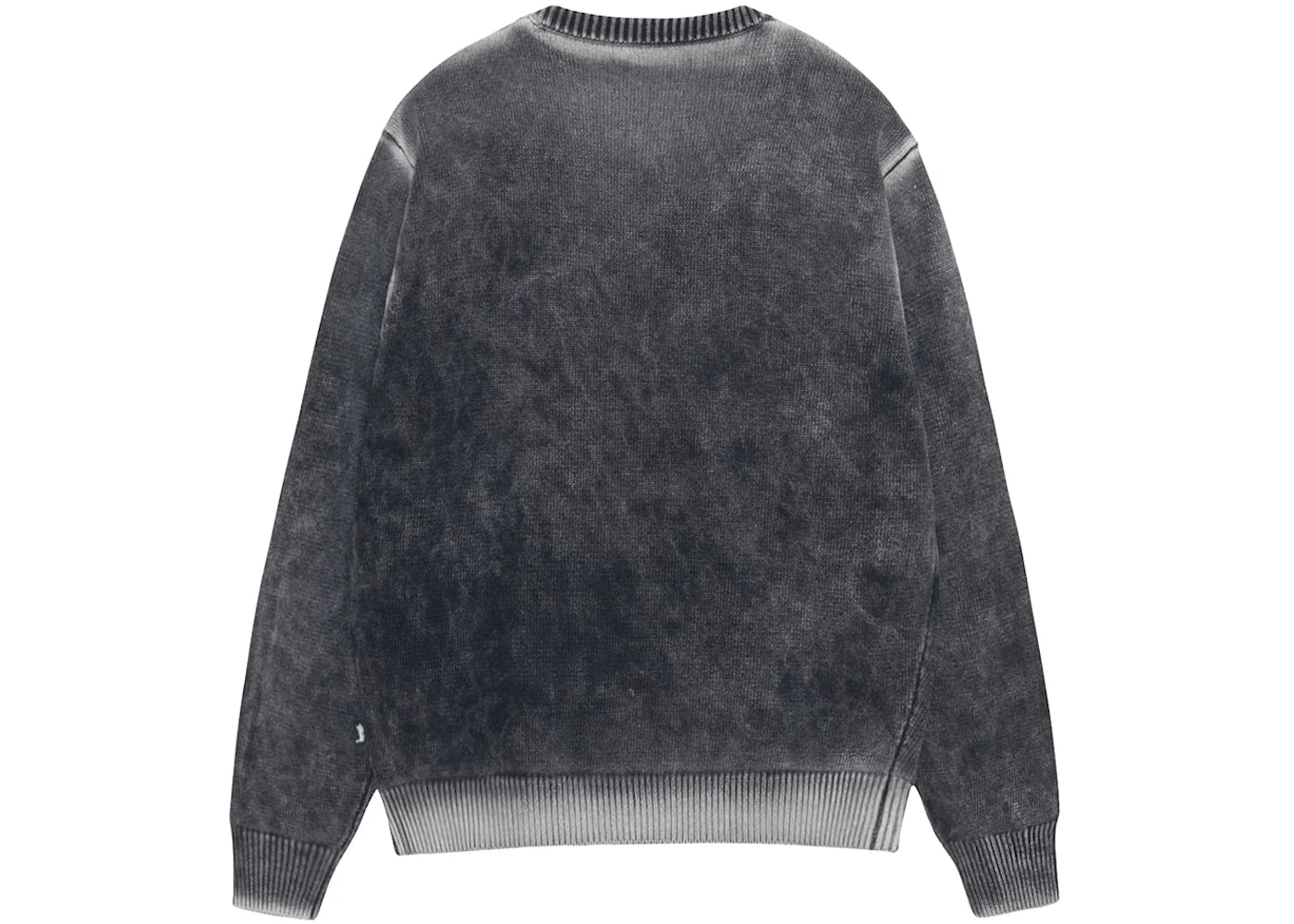 Stussy Faded Cotton Knit Crew Black - vue secondaire A