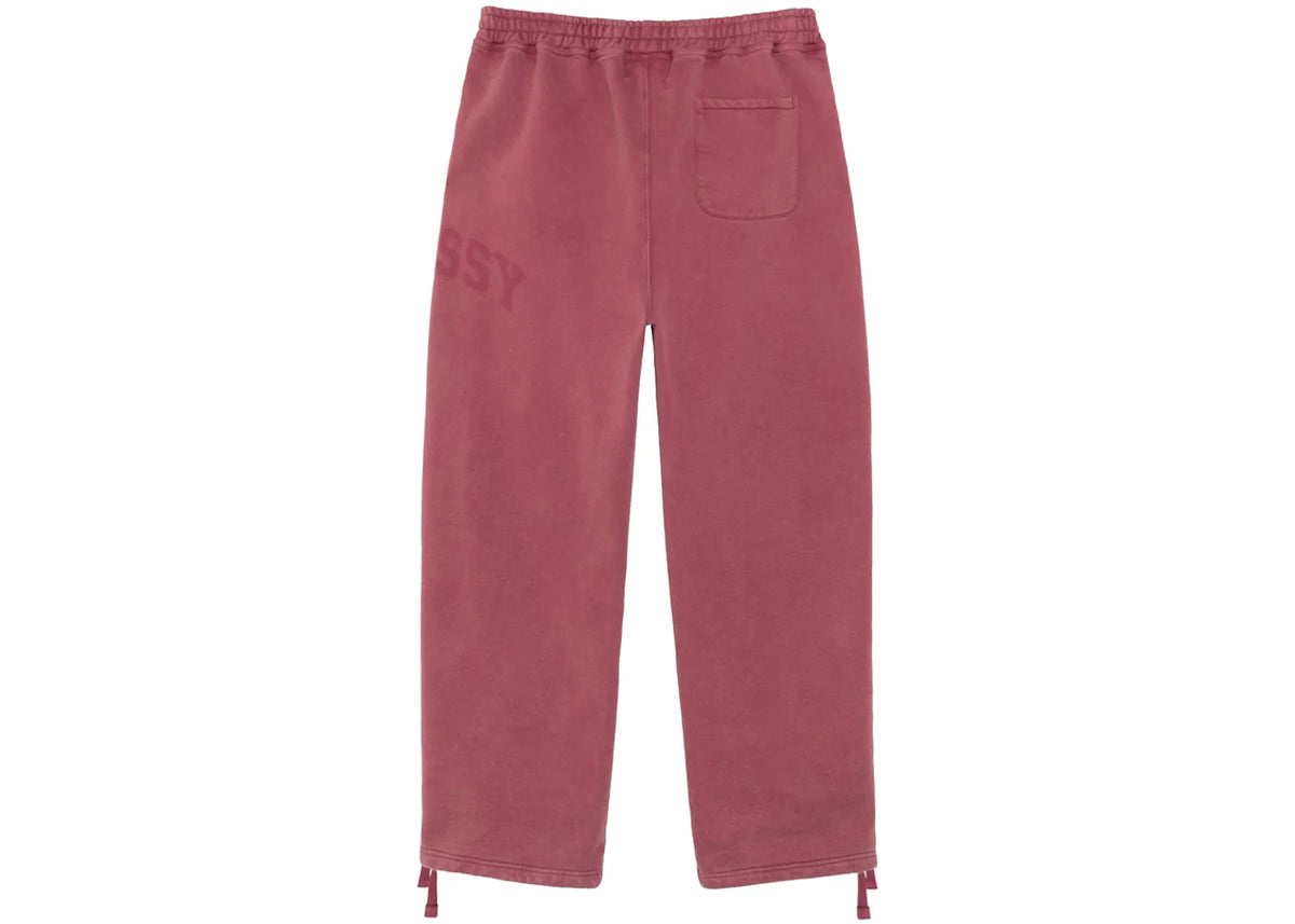 Stussy Faded Graphic Fleece Pant Burgundy - vue secondaire B