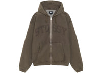 Stussy Faded Graphic Zip Hoodie Olive