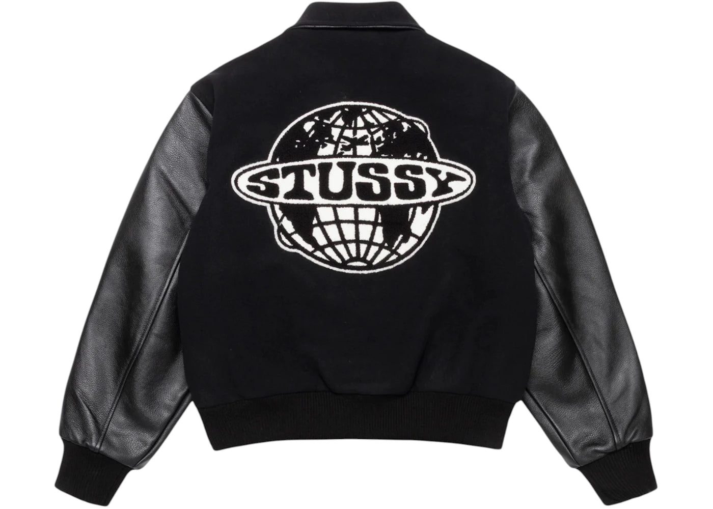 Stussy Globe Varsity Jacket Jacket Black - vue secondaire B