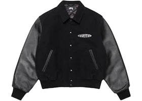 Stussy Globe Varsity Jacket Jacket Black - vue 360
