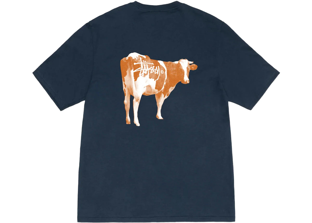 Stussy Grassfed T-shirt Navy - vue secondaire A