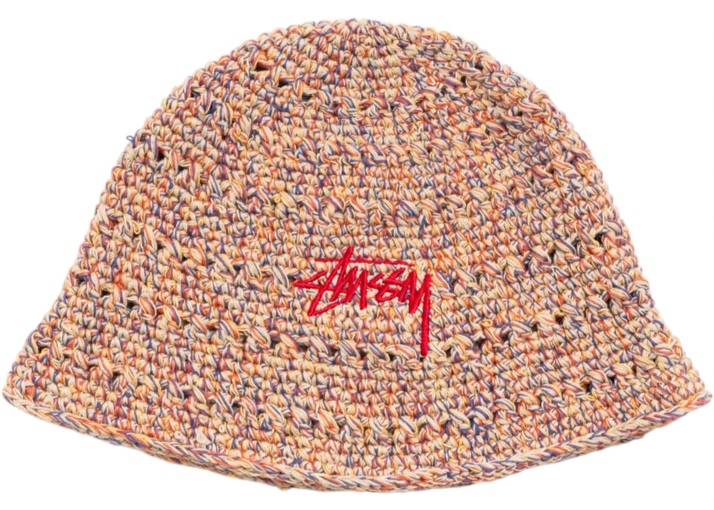 Stussy Hemp Stock Knit Bucket Hat Multi Tan - vue secondaire A