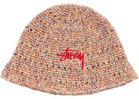 Stussy Hemp Stock Knit Bucket Hat Multi Tan
