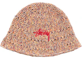 Stussy Hemp Stock Knit Bucket Hat Multi Tan - vue 360