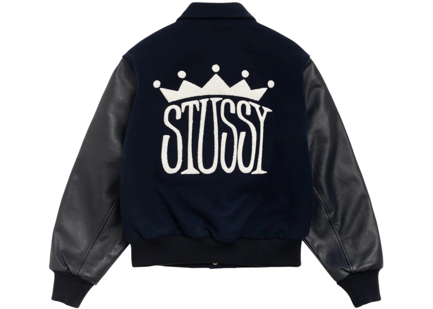 Stussy King Varsity Jacket Navy - vue secondaire A