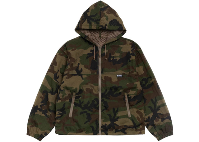 Stussy Layered Mesh Hooded Jacket Woodland Camo