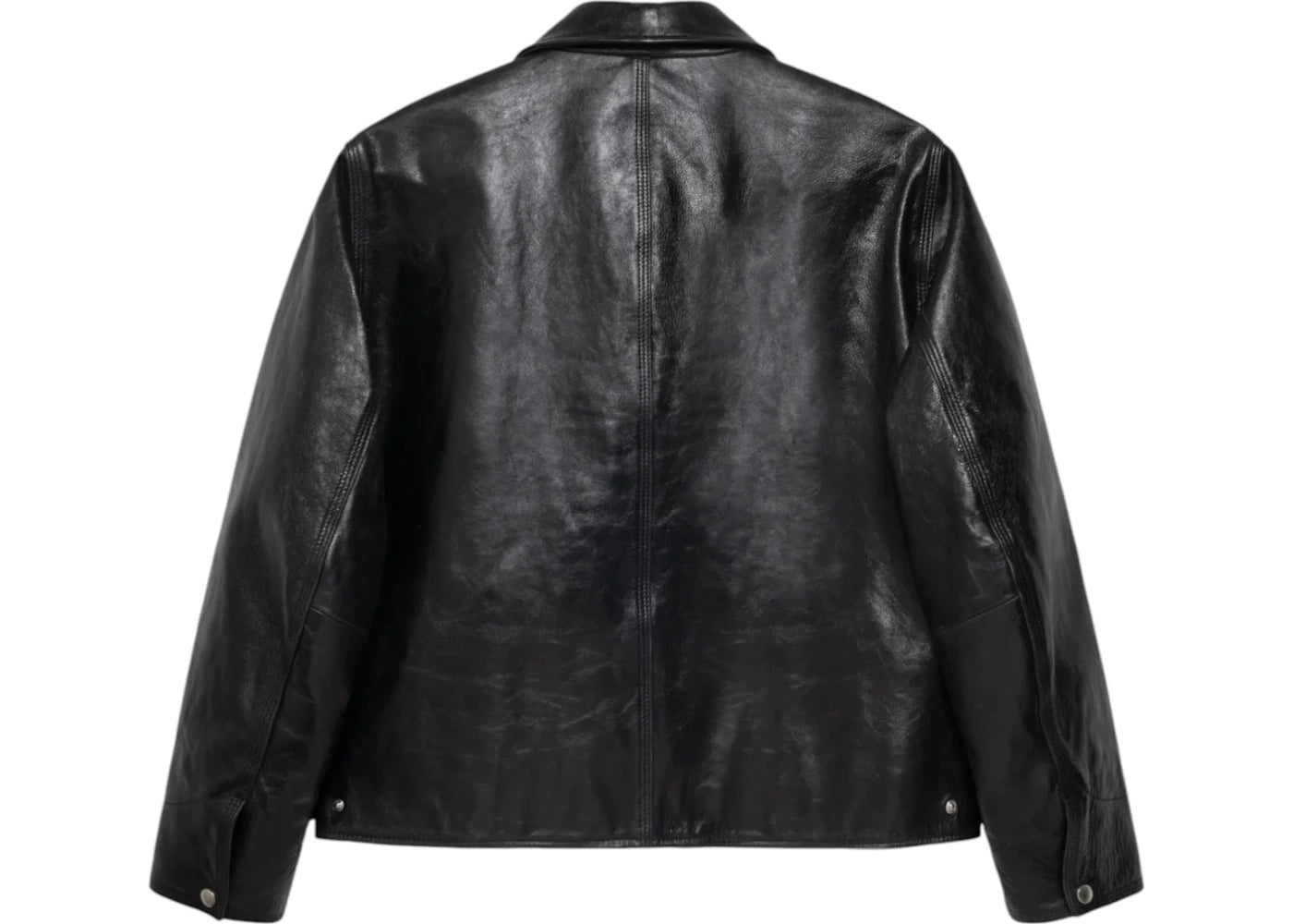Stussy Leather Garage Jacket Black - vue secondaire B