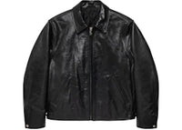 Stussy Leather Garage Jacket Black