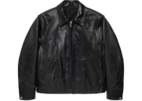 Stussy Leather Garage Jacket Black