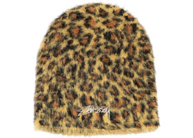 Stussy Leopard Skullcap Beanie Brown - vue 360